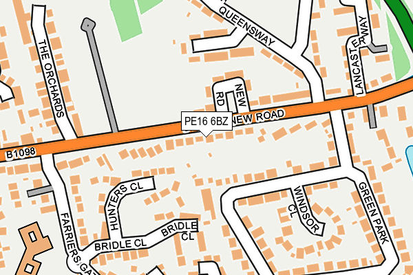 PE16 6BZ map - OS OpenMap – Local (Ordnance Survey)