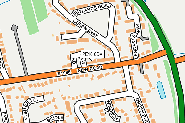PE16 6DA map - OS OpenMap – Local (Ordnance Survey)