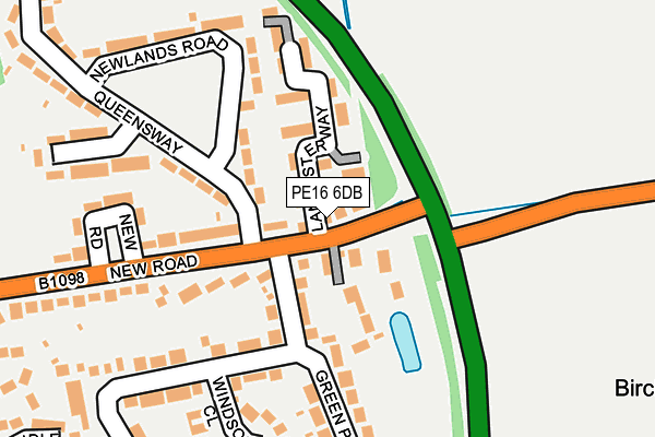 PE16 6DB map - OS OpenMap – Local (Ordnance Survey)