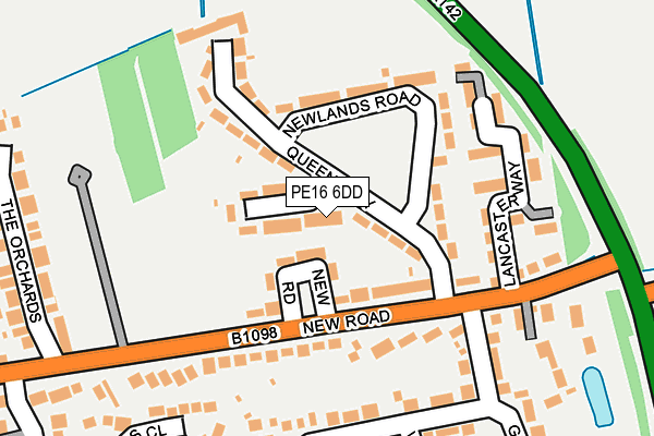 PE16 6DD map - OS OpenMap – Local (Ordnance Survey)
