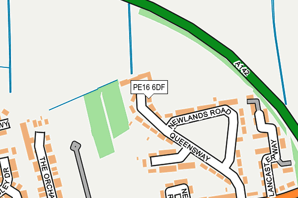 PE16 6DF map - OS OpenMap – Local (Ordnance Survey)