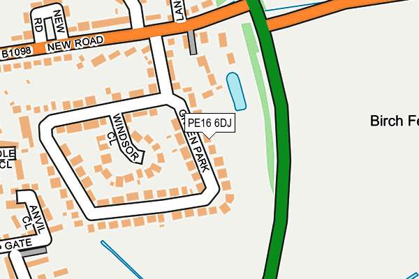 PE16 6DJ map - OS OpenMap – Local (Ordnance Survey)