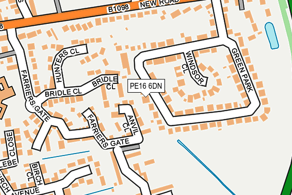 PE16 6DN map - OS OpenMap – Local (Ordnance Survey)