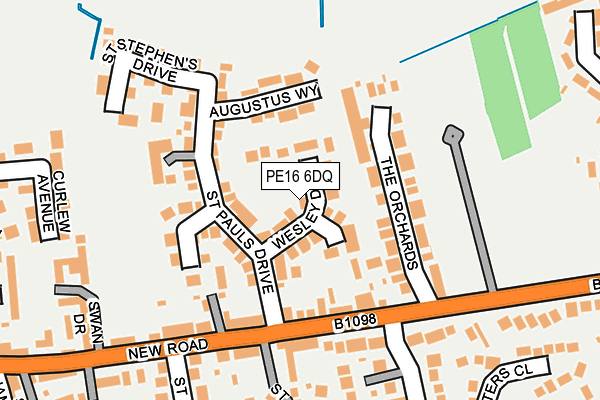 PE16 6DQ map - OS OpenMap – Local (Ordnance Survey)