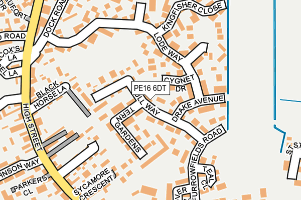 PE16 6DT map - OS OpenMap – Local (Ordnance Survey)