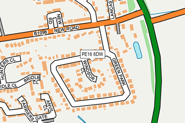 PE16 6DW map - OS OpenMap – Local (Ordnance Survey)