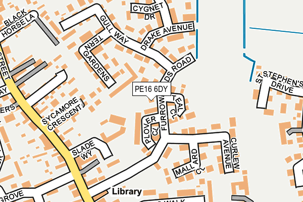 PE16 6DY map - OS OpenMap – Local (Ordnance Survey)