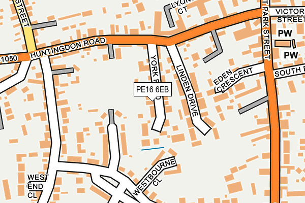 PE16 6EB map - OS OpenMap – Local (Ordnance Survey)