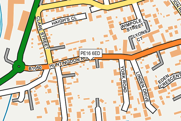 PE16 6ED map - OS OpenMap – Local (Ordnance Survey)