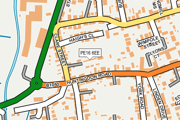 PE16 6EE map - OS OpenMap – Local (Ordnance Survey)