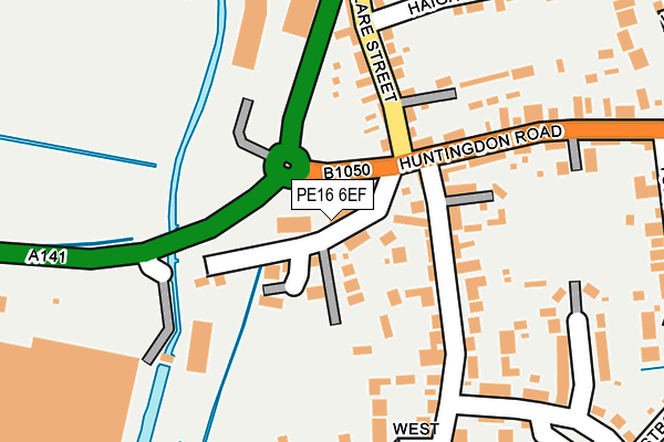 PE16 6EF map - OS OpenMap – Local (Ordnance Survey)