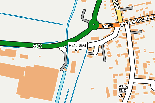 PE16 6EG map - OS OpenMap – Local (Ordnance Survey)