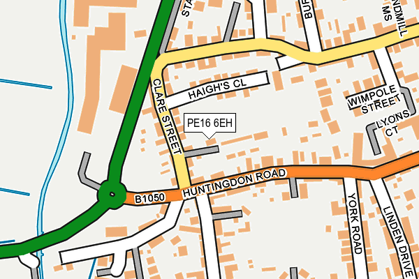 PE16 6EH map - OS OpenMap – Local (Ordnance Survey)