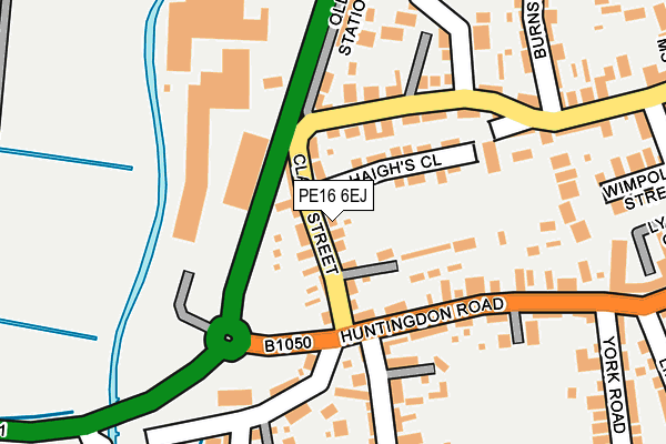 PE16 6EJ map - OS OpenMap – Local (Ordnance Survey)