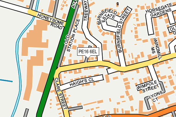 PE16 6EL map - OS OpenMap – Local (Ordnance Survey)