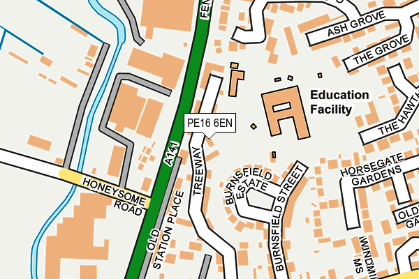 PE16 6EN map - OS OpenMap – Local (Ordnance Survey)