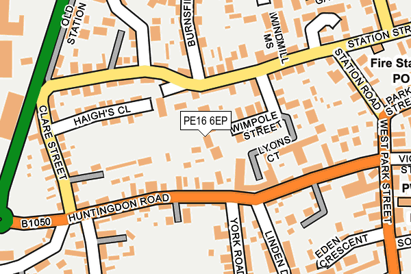 PE16 6EP map - OS OpenMap – Local (Ordnance Survey)