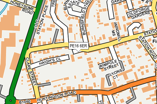 PE16 6ER map - OS OpenMap – Local (Ordnance Survey)