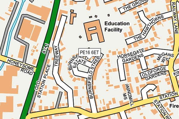 PE16 6ET map - OS OpenMap – Local (Ordnance Survey)