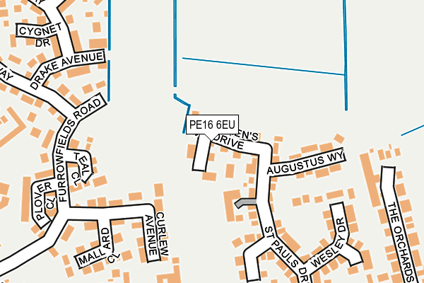 PE16 6EU map - OS OpenMap – Local (Ordnance Survey)