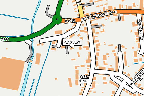 PE16 6EW map - OS OpenMap – Local (Ordnance Survey)