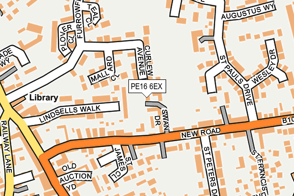 PE16 6EX map - OS OpenMap – Local (Ordnance Survey)