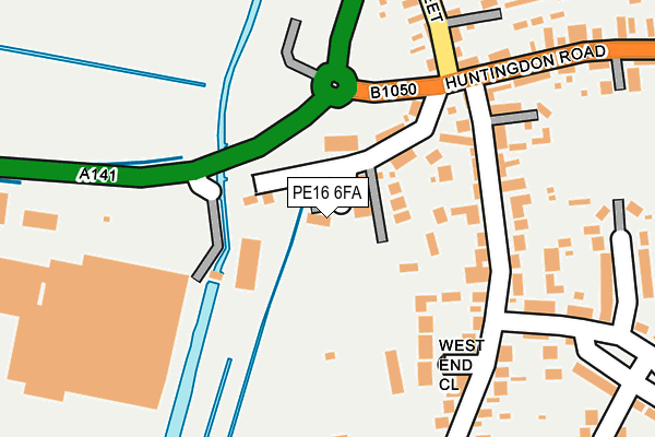 PE16 6FA map - OS OpenMap – Local (Ordnance Survey)