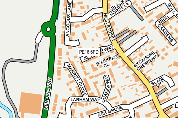 PE16 6FD map - OS OpenMap – Local (Ordnance Survey)