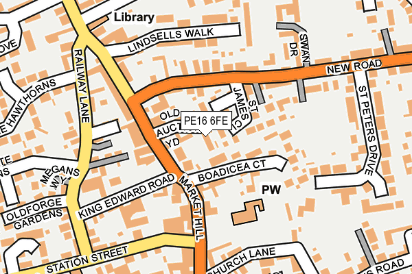 PE16 6FE map - OS OpenMap – Local (Ordnance Survey)