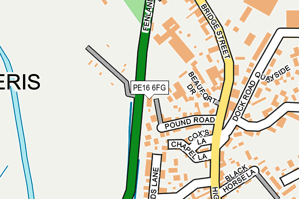 PE16 6FG map - OS OpenMap – Local (Ordnance Survey)