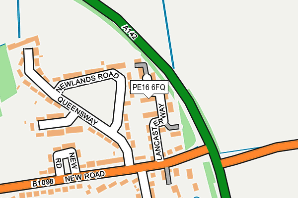 PE16 6FQ map - OS OpenMap – Local (Ordnance Survey)