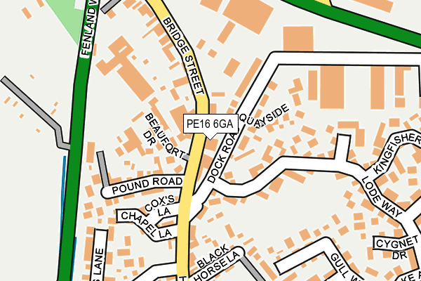 PE16 6GA map - OS OpenMap – Local (Ordnance Survey)