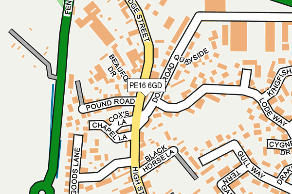 PE16 6GD map - OS OpenMap – Local (Ordnance Survey)