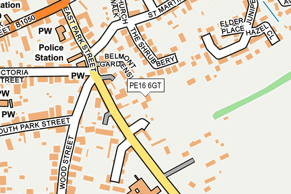 PE16 6GT map - OS OpenMap – Local (Ordnance Survey)