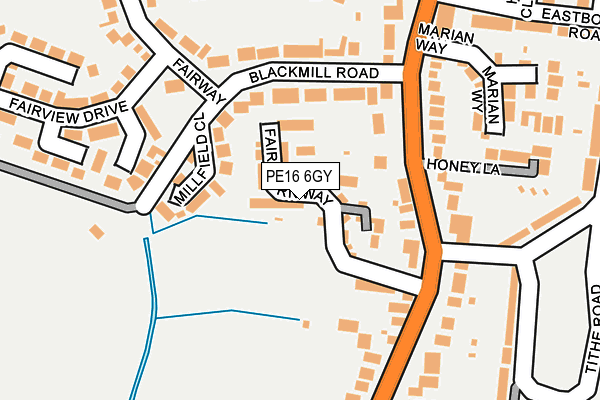 PE16 6GY map - OS OpenMap – Local (Ordnance Survey)