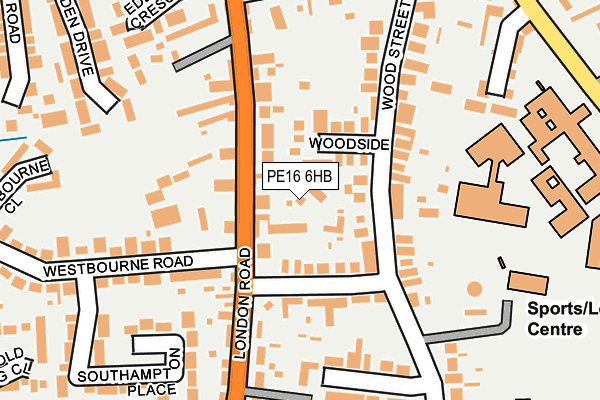 PE16 6HB map - OS OpenMap – Local (Ordnance Survey)