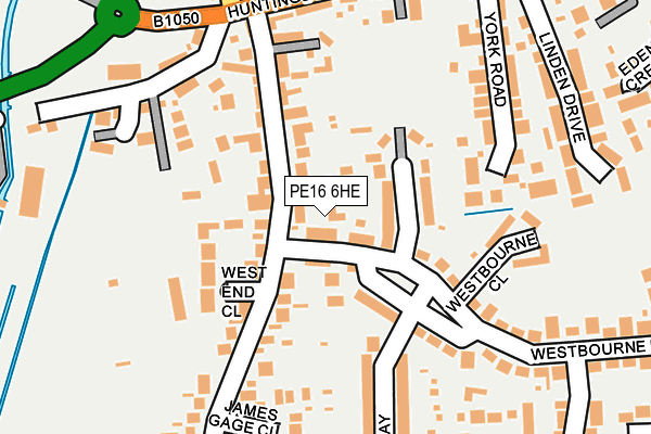 PE16 6HE map - OS OpenMap – Local (Ordnance Survey)