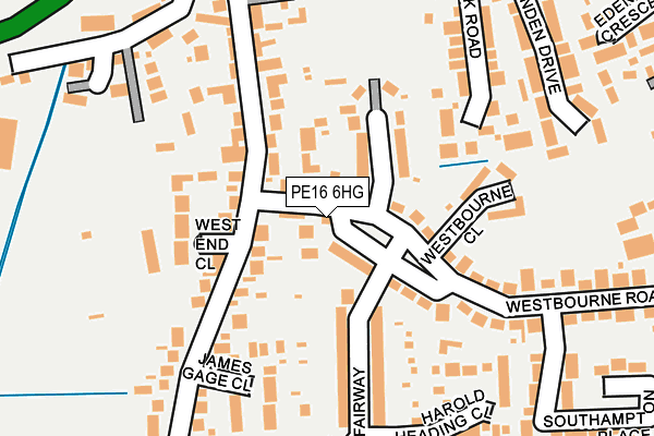 PE16 6HG map - OS OpenMap – Local (Ordnance Survey)