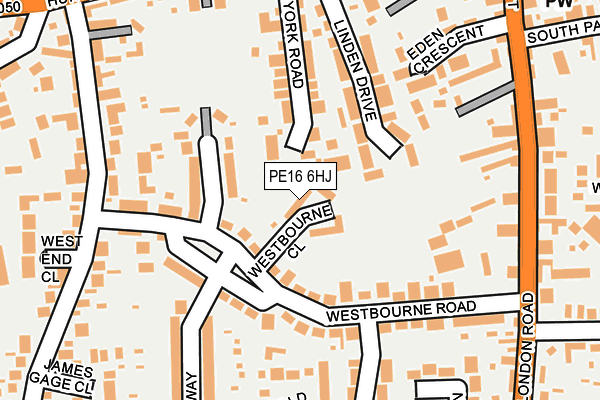 PE16 6HJ map - OS OpenMap – Local (Ordnance Survey)