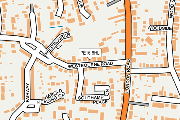 PE16 6HL map - OS OpenMap – Local (Ordnance Survey)