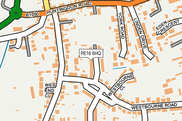 PE16 6HQ map - OS OpenMap – Local (Ordnance Survey)