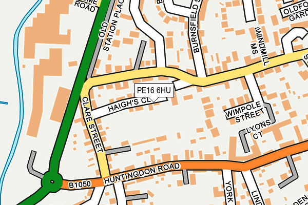 PE16 6HU map - OS OpenMap – Local (Ordnance Survey)
