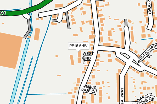 PE16 6HW map - OS OpenMap – Local (Ordnance Survey)