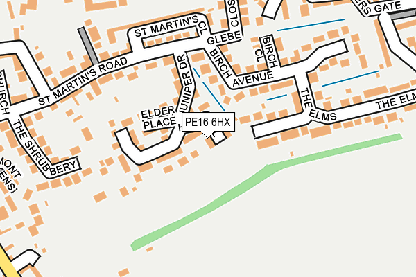 PE16 6HX map - OS OpenMap – Local (Ordnance Survey)