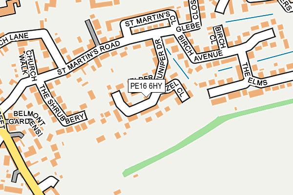 PE16 6HY map - OS OpenMap – Local (Ordnance Survey)