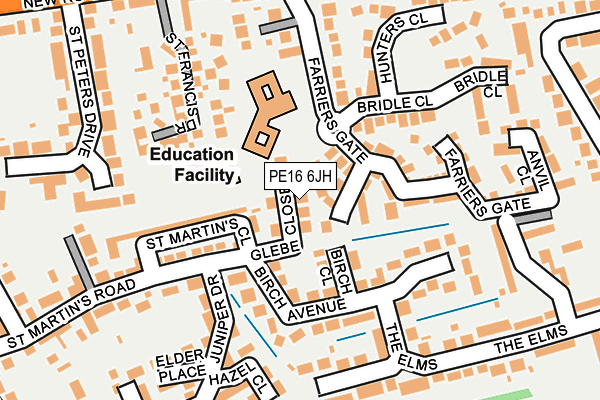 PE16 6JH map - OS OpenMap – Local (Ordnance Survey)