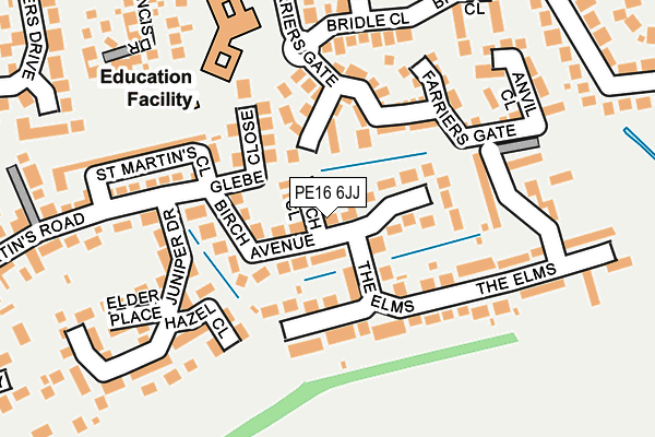 PE16 6JJ map - OS OpenMap – Local (Ordnance Survey)