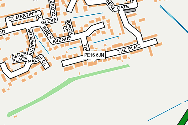 PE16 6JN map - OS OpenMap – Local (Ordnance Survey)