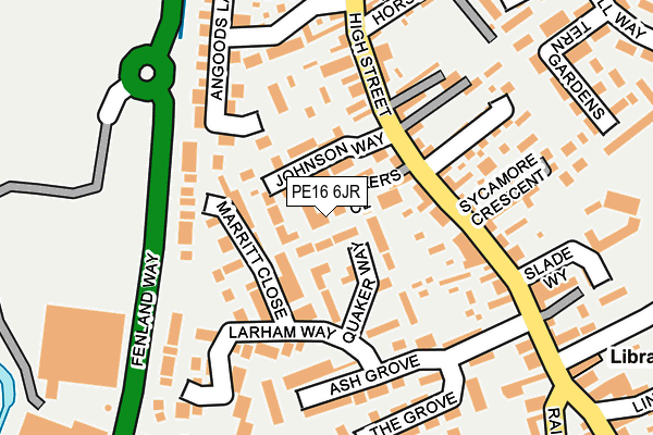 PE16 6JR map - OS OpenMap – Local (Ordnance Survey)