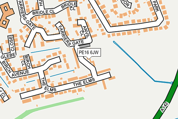PE16 6JW map - OS OpenMap – Local (Ordnance Survey)